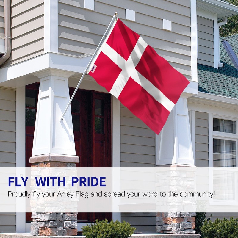 Anley Fly Breeze 3x5 Foot Denmark Flag - Vivid Color