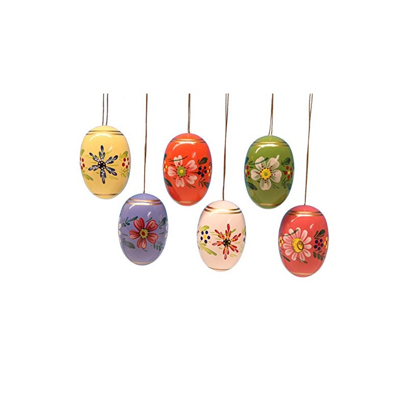 Original Erzgebirge Volkskunst Frieder & Andre Hand-Painted Easter Eggs with