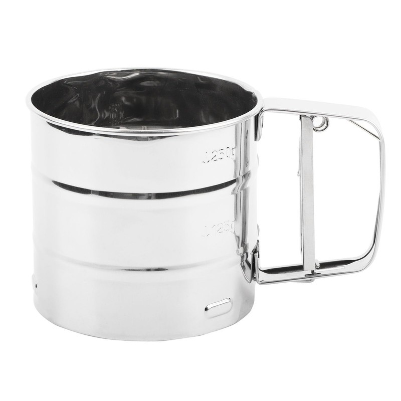 Flour Sifter Stainless Steel Handheld Manual Sieve Strainer Kitchen Baking