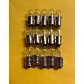 McIntosh (15) BAYONET #1866 INCANDESCENT MC2205 LAMPS /6.3v .25A / BULBS  BA9s / McIntosh