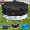 Neuradical 15 Ft Round Pool Cover with Superior Windproof Design,