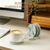 Marble Coasters Set of 4 with Display Stand, 3.9 Inch