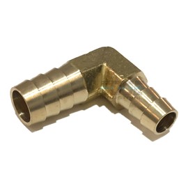 EDGE INDUSTRIAL 3/8" X 1/2" Hose ID 90 Degree Brass Elbow Union Fitting Fuel / AIR / Water / Oil / Gas / WOG (Qty 01)
