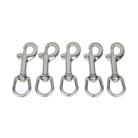 YWZHENYU Marine Grade Single Ended Trigger Clips Heavy Duty Diving Bolt Snap Hooks of 5 pcs (3.2 inch)
