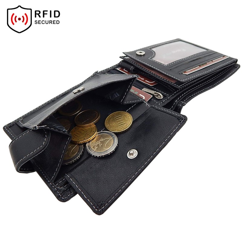 ekavale Wallet 5503, black, ID pocket