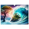 Vagues en colère (Calendrier mural 2026 DIN A4 horizontal), CALVENDO