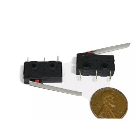 Unbranded 2 Pieces Limit Micro Switch Long Straight Hinge Momentary SPDT 2x small C23