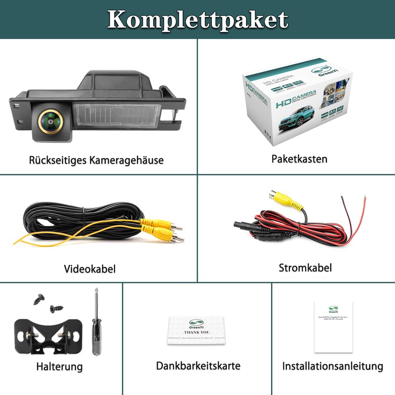 GREENAUTO Reversing Camera for Opel Astra H/Opel Zafira B/Corsa D/Vectra