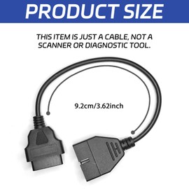 QQWD OBD1 to OBD2 GM Adapter Scanner Connector, Scanner Diagnostic Extension Tool Cable Code Reader, OBD1 12 Pins to OBD2 OBD II 16 Pins Cable Connector Replacement Compatible with GM Vehicles