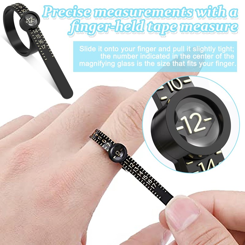 Ring Sizer Kit Tool Measuring Set - Jewelry Ring Size