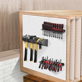 Screwdriver Organizer，Metal Screwdriver Organizers, Hammer Rack，Pliers Organizer, Wall Mounted Tool Organizers for Workshop，Set of 3 Tool Holder Organizer for Workbench