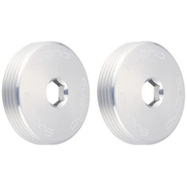 Sugino Engineering Bicycle CNS Alloy Dust Cap Aluminum Caps (Pair), Silver