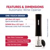 HIC Kitchen Bar Automatic Wine Opener with Clip-On Foil Cutter,