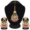 Aheli Bollywood Ethnic Chandbali Style Big Earrings Maang Tikka Set