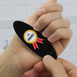 I'm Awake Award Funny Humor Double-Sided Oval Nail File Emery Board Set 4 Pack
