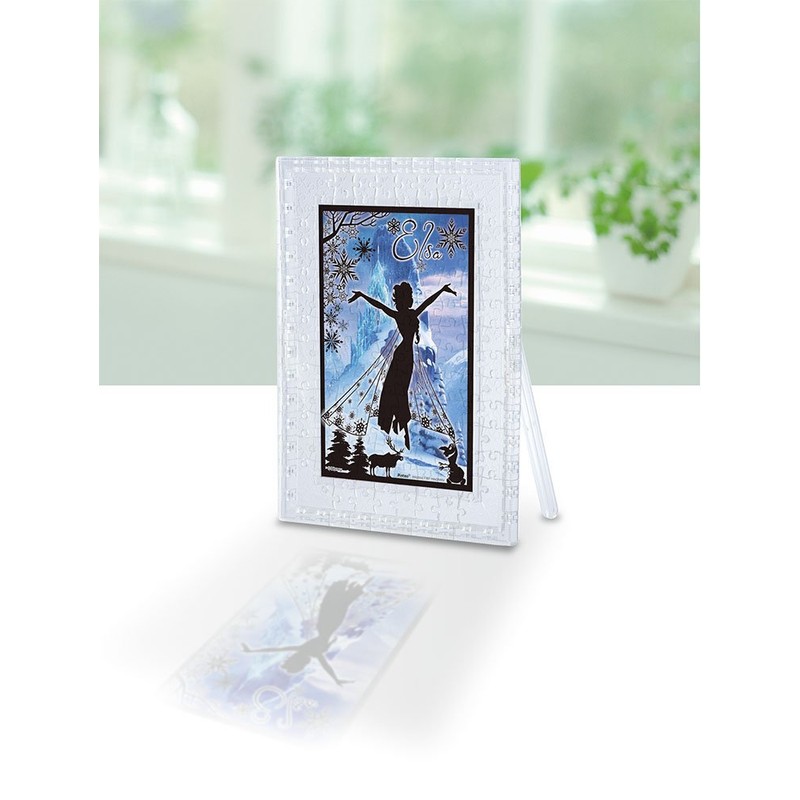 132ピース ジグソーパズル クリアスタンドパズル アナと雪の女王 シルエット・エルサ