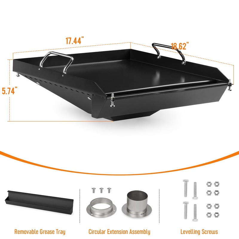 Stanbroil Griddle Hack for Most Pellet Grills, Non-Stick Griddle Insert