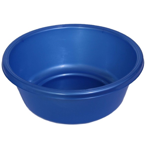 YBM HOME Round Plastic Wash Basin (1151 13 inch, Blue)