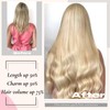 Hair Extensions Clip in Human Hair Bleach Blonde 3.9oz/110g 22inch