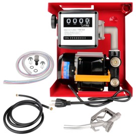 FAHKNS 110V Electric Fuel Pumps 550W Electric Fuel Self-Priming Transfer Pump Portable Diesel Transfer Pump Bio Fuel Oil Diesel