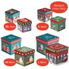THE TWIDDLERS - 8 Christmas Cardboard Gift Boxes with Ribbon