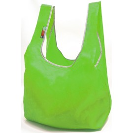 EcoJeannie Super Strong Ripstop Nylon Foldable Reusable Bag Grocery Shopping Tote Bag with Built-in Pouch, RB0003 (Green)