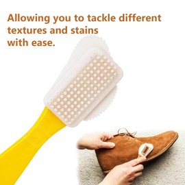 Suede Shoe Cleaner Brush 4-Way Cleaning & Refreshing Brush for Suede Leather Products Shoe Cleaner Suede & Nubuck Brass & Nylon Bristles