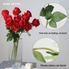 Buart Artificial Silk Flowers Real Touch Realistic Roses Bouquet Long