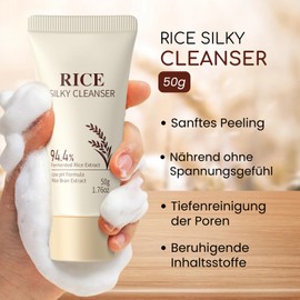 2 Stück Rice Face Wash - Nährend Cleanser Gesicht - Gesichtsreinigung Mit Hyaluronsäure - Reinigungsschaum Gesicht für Alle Hauttypen - Porentiefe Reinigung, Glatte Haut,Ph-Balancing Face Cleanser
