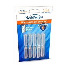 HushBumps - Parachoques ultra silenciosos para puertas interiores, paquete de 3 Evita que se golpee la puerta y proporciona un cierre suave. Simplemente despegar y pegar. No requiere herramientas