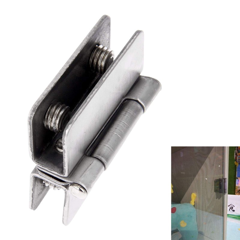 2 Pieces Glass Door Clamp Hinge,Zinc alloy Folding Door Hinge
