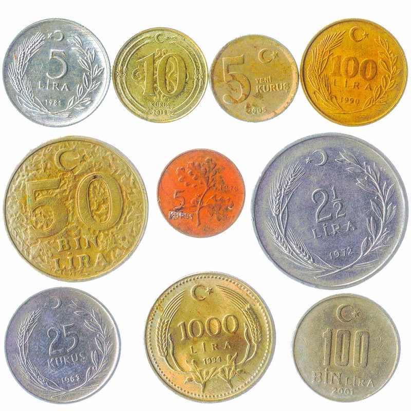 Turkey 10 Mixed Coins | Old Turkish Currency | Kurus