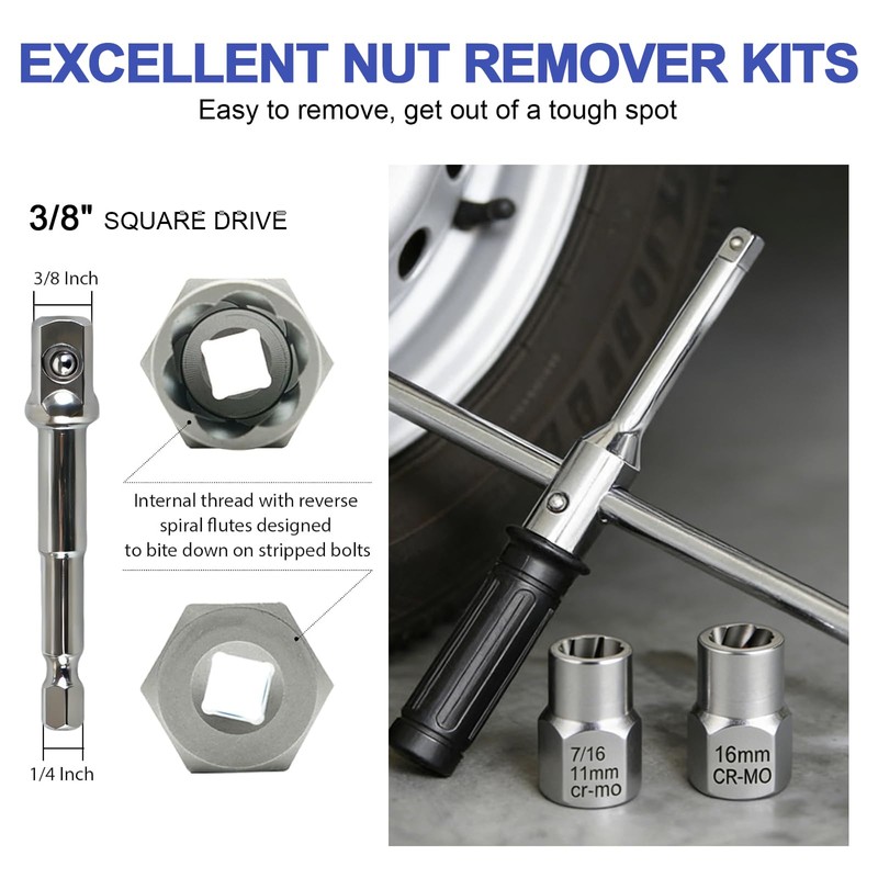 26 Piece Damaged Screw & Bolt Extractor Set,Stripped Broken Bolt