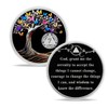 IELCJJ 7 Month Delicate Sobriety Coin, Recovery Colorful Butterfly Tree