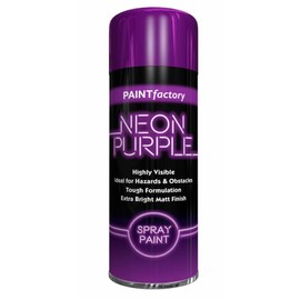 Paint Factory Fluorescent Neon Purple Spray Paint 200ml Extra Bright Matt Finish