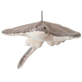 The Bridge Collection 6" Handmade Velvet Stingray Ornament - Plush Sea Animal Christmas Ornament for Beach or Coastal Decor