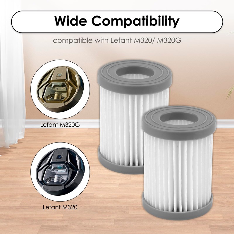 (8 Pack) M320 Replacement HEPA Filters Compatible with Lefant M320/