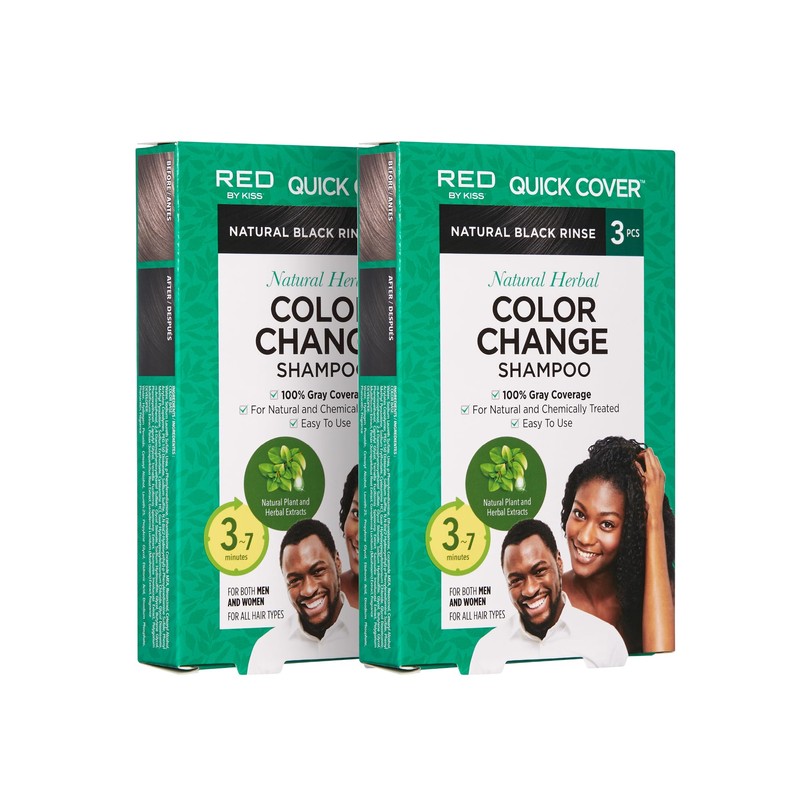 Red by Kiss Quick Cover Natural Herbal Color Change Shampoo