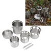Stainless Steel Cookware Set Portable Camping Stove Cooking Pot Set