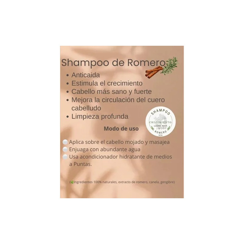 Shampoo De Romero Y Acondicionador De Almendras Artesanal