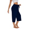 Kabento 2 Pack Womens Pajama Pants Capri Sleep Lounge Pants