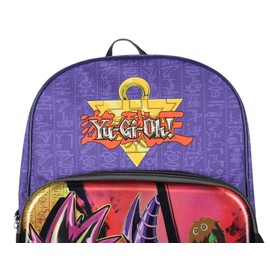 Yu-Gi-Oh! 16" Molded Backpack Battle Ready Yugi Dark Magician Black Luster Soldier Character Travel Backpack