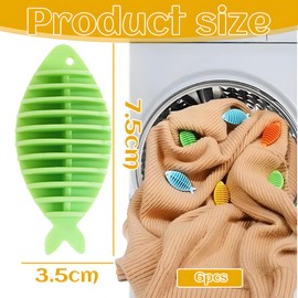 Waschbälle, Trocknerkugeln, Waschball für Waschmaschine, Trockner Bälle für Trockner, Eco Waschball, Waschkugeln, Wiederverwendbar, Reduzieren Falten und Klammer (6 Stück, Filetform)