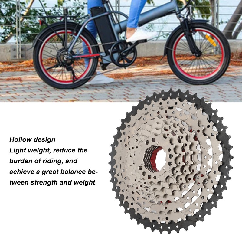 9 Speed Bike Cassette Aluminum Alloy 12 to 46T Precise