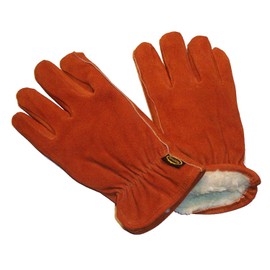 G & F 6454L-3 Suede Cowhide Leather Winter Work Gloves, Drivers Gloves with Pile Lining, insulated, 3-Pair, Large
