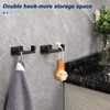 NearMoon Bath Double Towel Hook- SUS304 Stainless Steel Square Robe