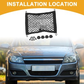 Partuto 1 Set 35cm Universal Car Cargo Net - Nylon Black