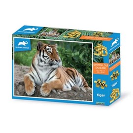 Grandi Giochi PU201000 tigre Discovery Tiger Lens Puzzle Horizontal with 500 Pieces and 3D Effect Packaging-PU201000