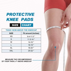 TUOY Knee Pads Knee Protection Padding Sleeve for Football Baseball Basketball (1 Pair)