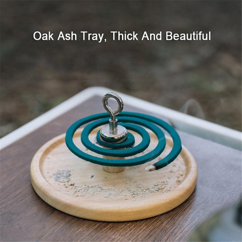 Portable Mosquito Coil Holder Multifunctional Magnetic Removable Oak Mosquito Coil